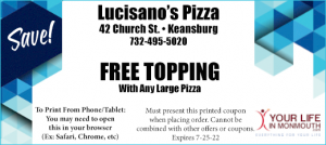 Lucisano's Pizza Keansburg NJ