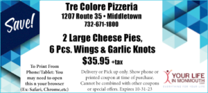 Tre Colore Pizzeria Middletown NJ