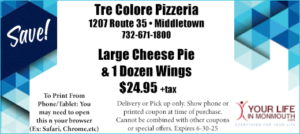 Tre Colore Pizzeria Middletown NJ