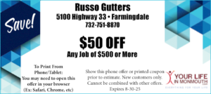 Russo Gutters Home Improvements company Monmouth County NJ