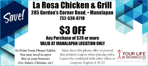 La Rosa Chicken & Grill - Your Life in Monmouth