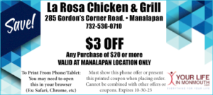 La Rosa Chicken & Grill Manalapan NJ
