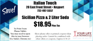 Italian Touch Pizza and Pasta Keyport NJ